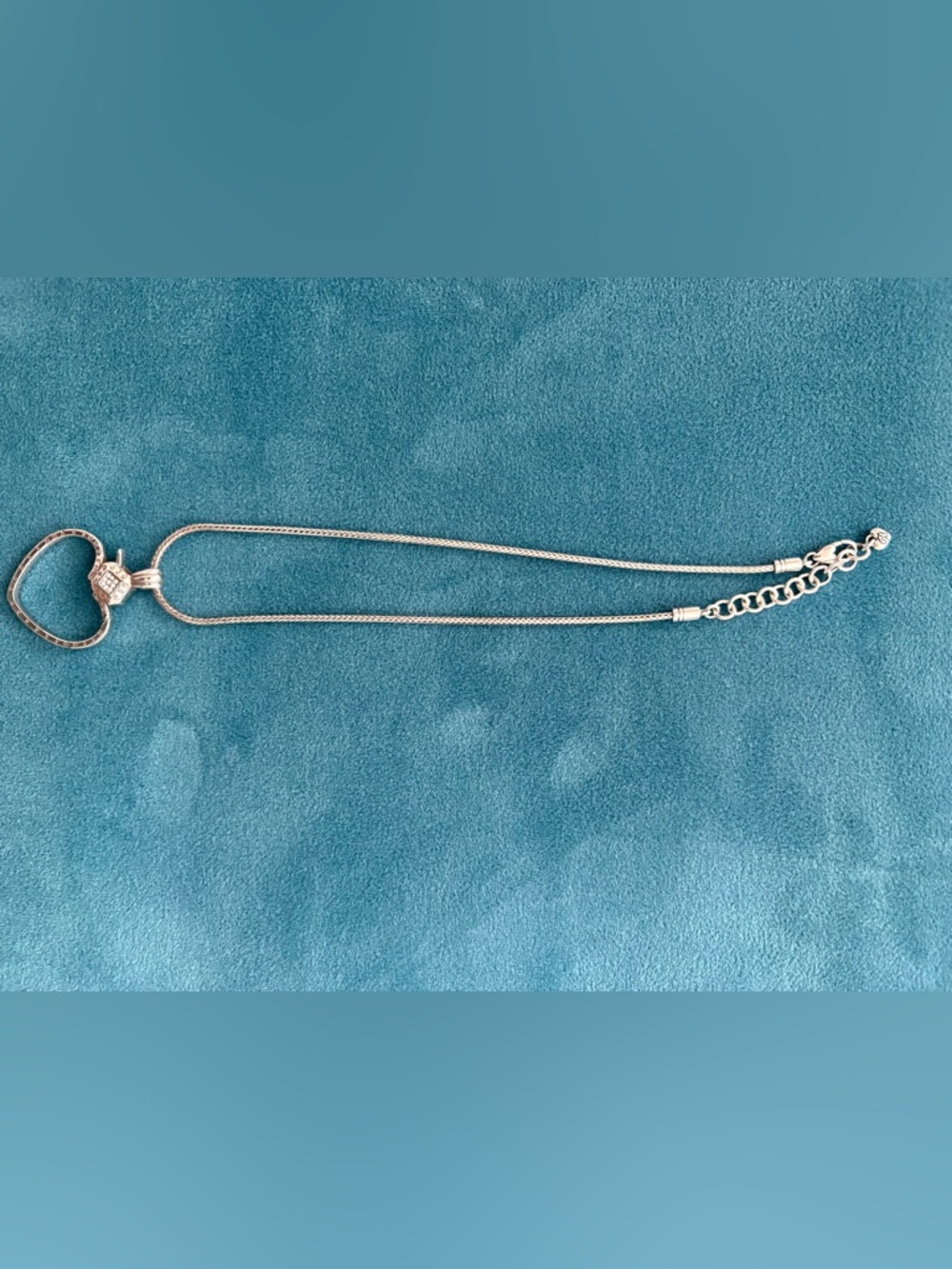 Brighton Sterling Silver Heart Charm Holder Accent - Silver - Picture 2 of 3